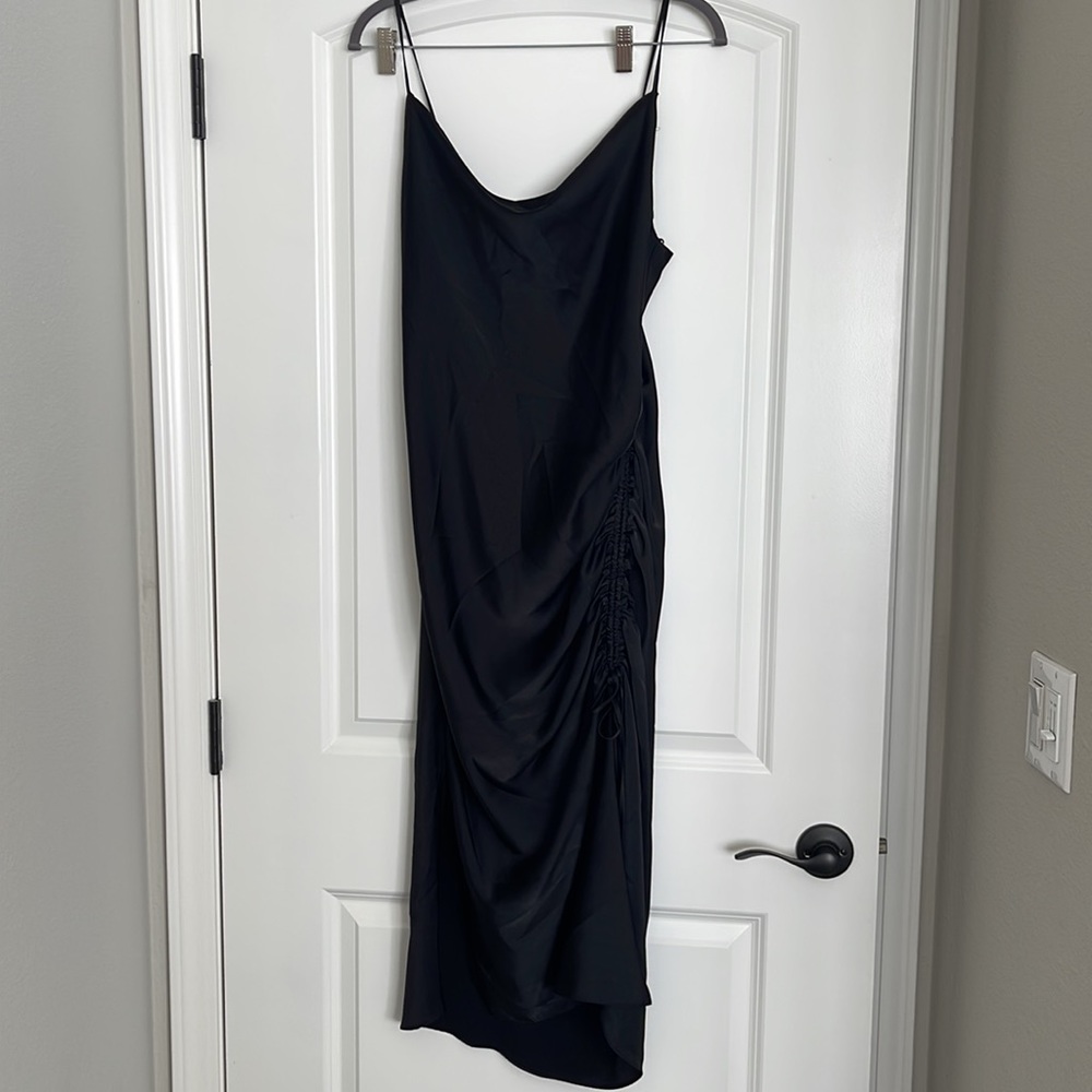 Zara black midi dress